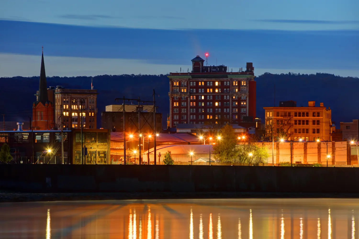 Binghamton, New York by Night