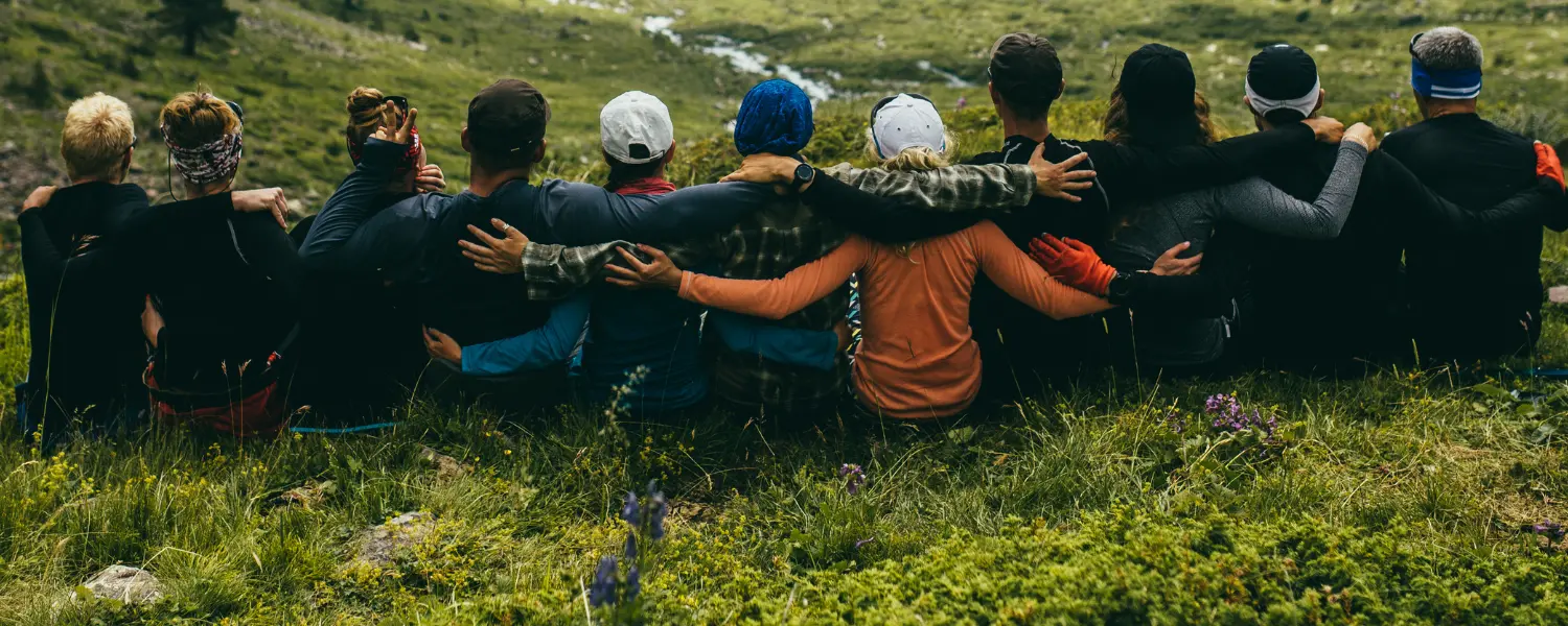 a group of people in an outdoors activity bonding